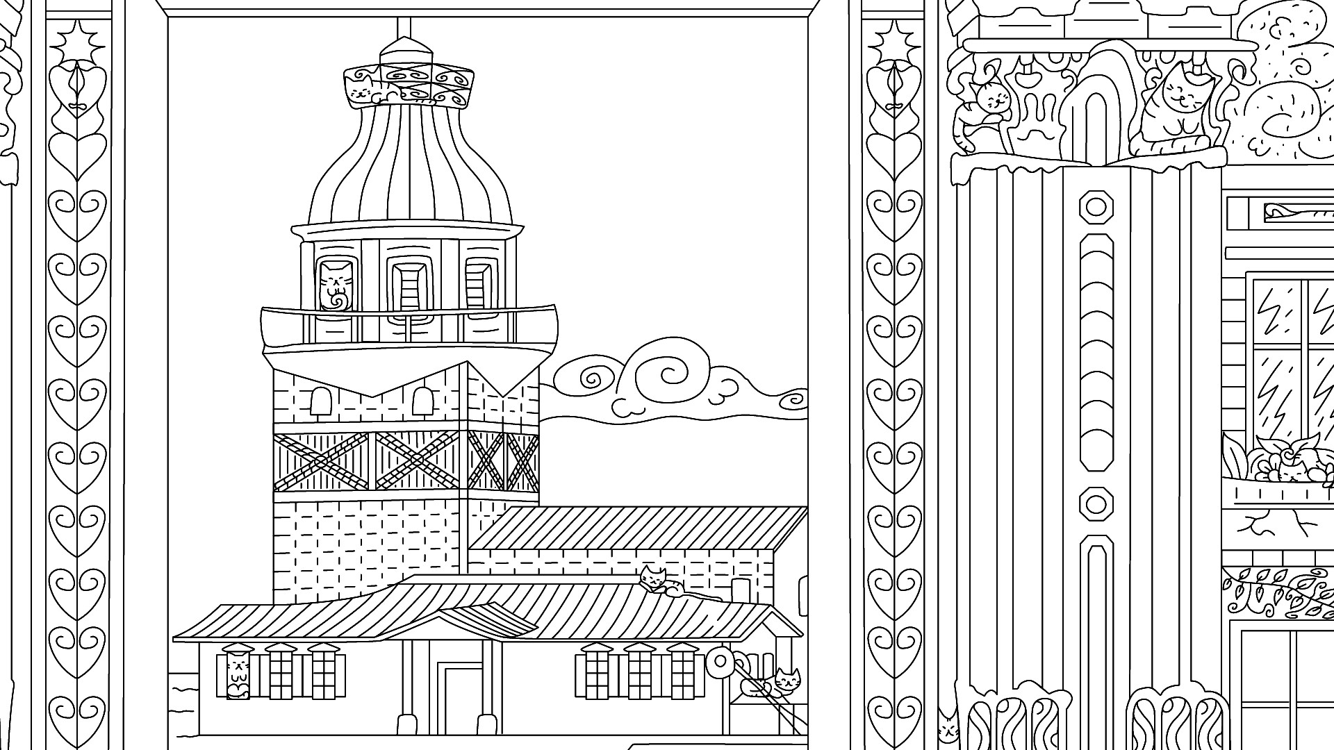 從屋頂到街道，貓咪無處不在。