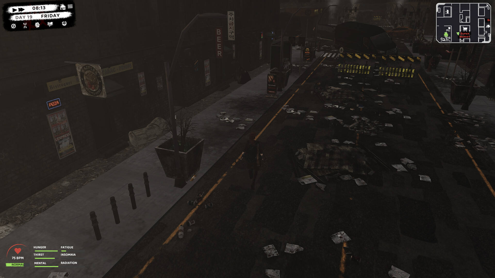 《混沌》（Chaos）遊戲畫面，呈現了荒涼的城市景觀