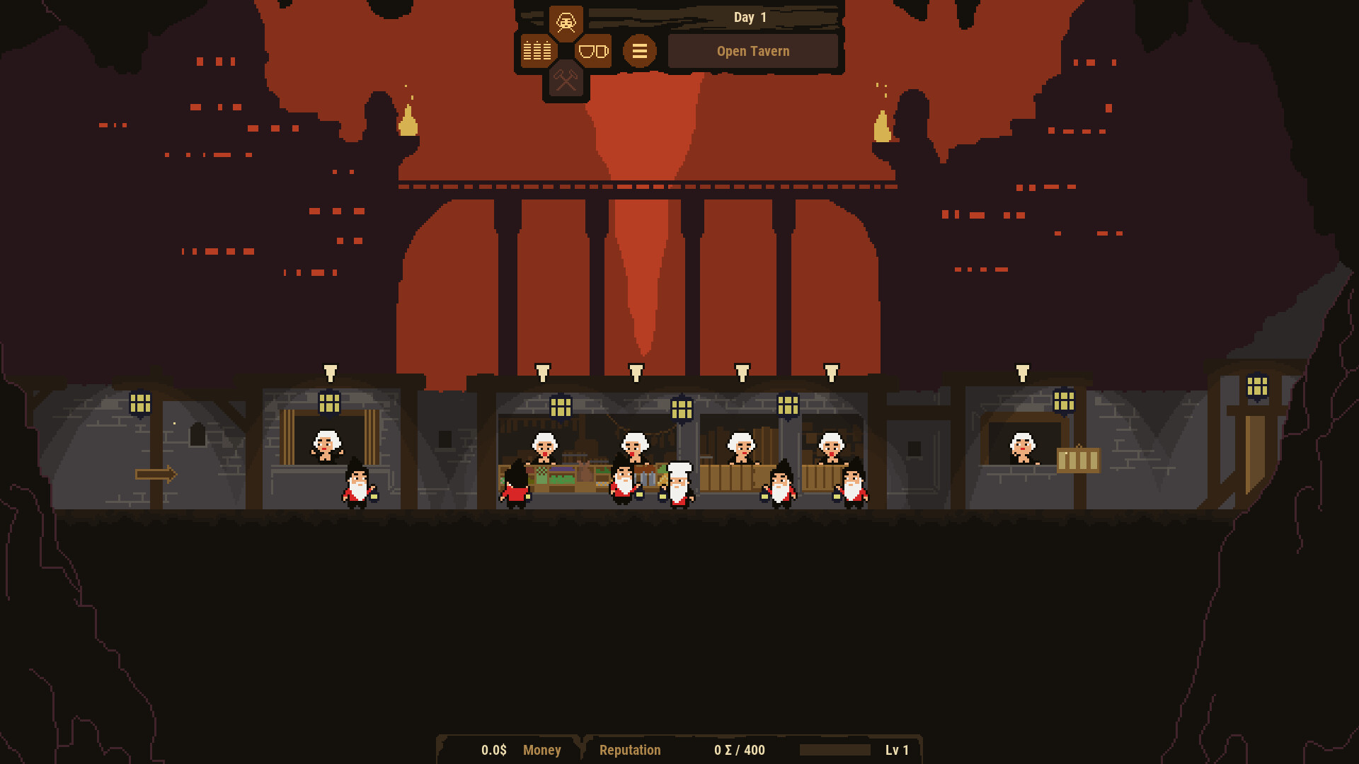 酒館營業時,玩家需要滿足絡繹不絕的矮人顧客的需求