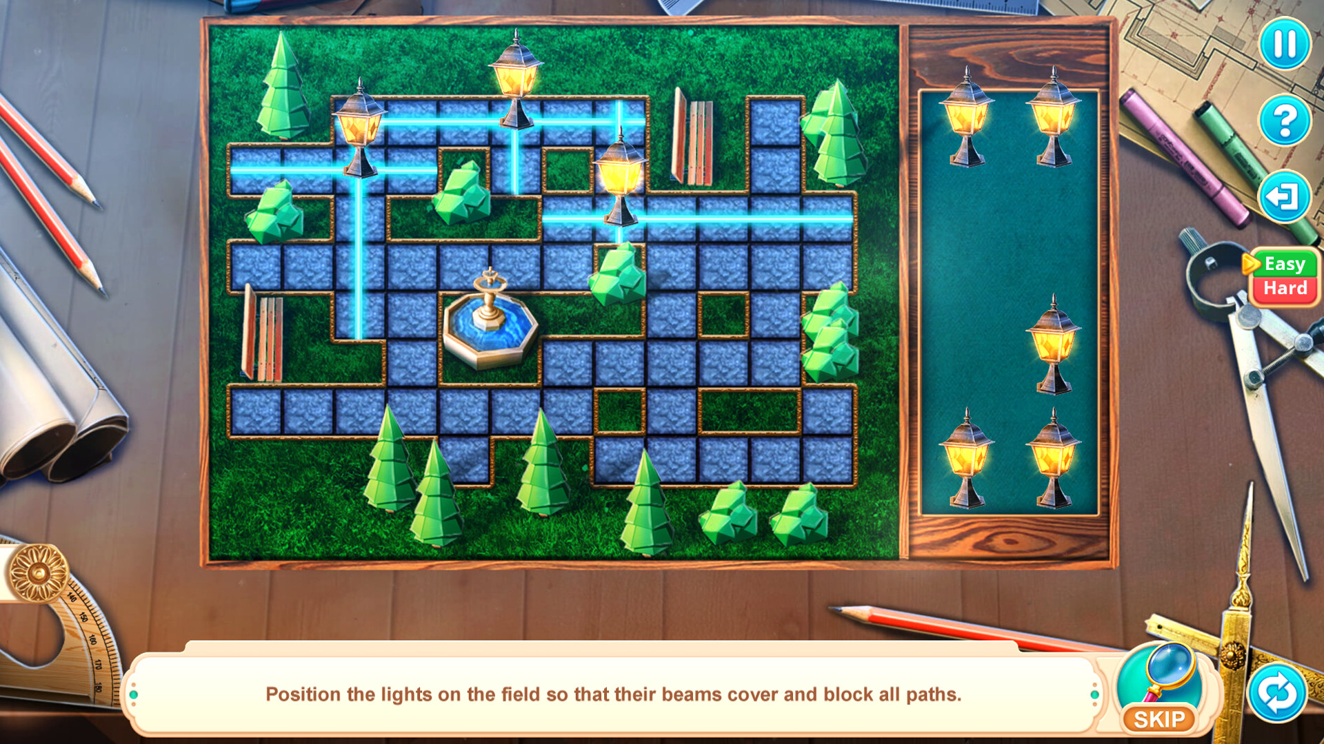 一個精巧的機關解謎小遊戲，需要玩家動腦思考。