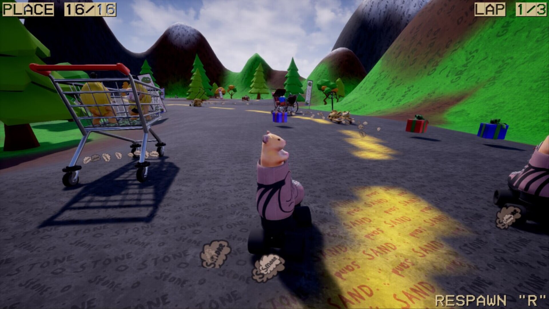 賽道上充滿了各種障礙與跳台,增加了遊戲的不可預測性。