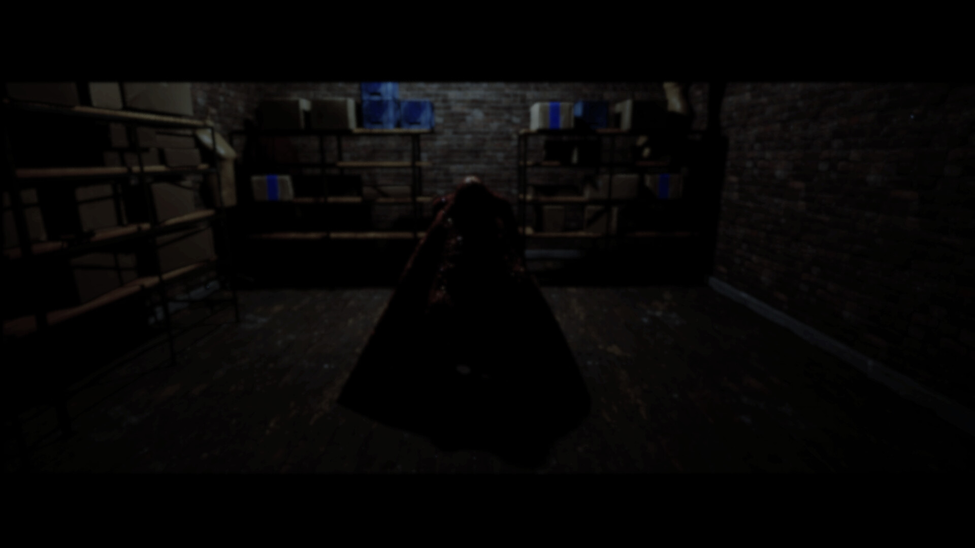 遊戲中的一個詭異場景，充滿了神秘符號。