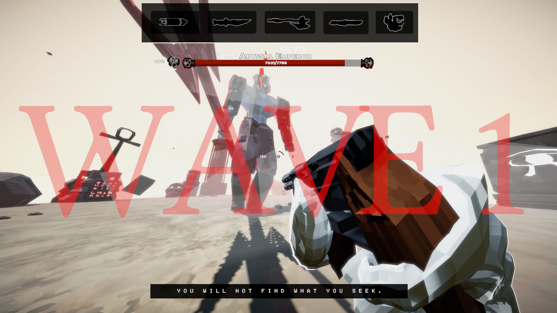 一個巨大的骷髏頭目,口中發射出能量球。