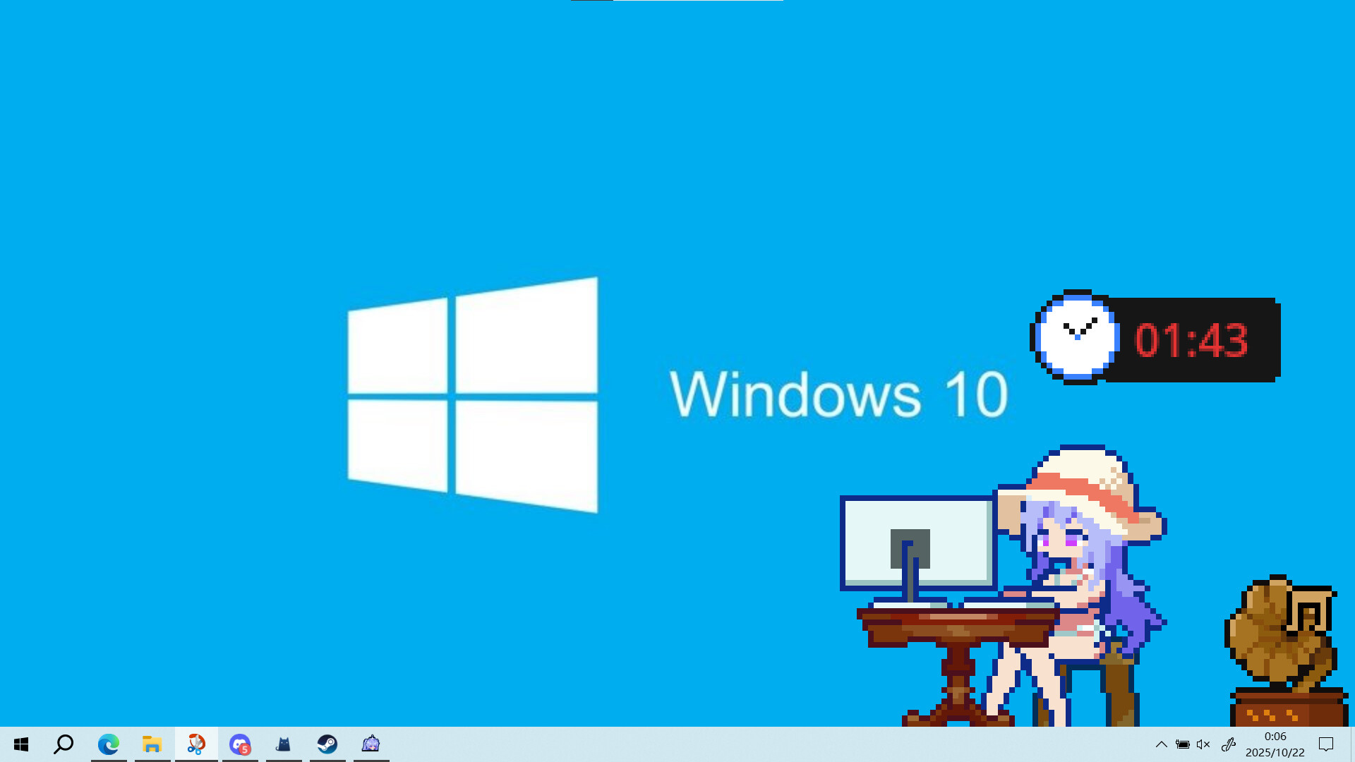 Miyuuri's Cozy Hours 遊戲主介面,呈現溫馨的像素風格房間。