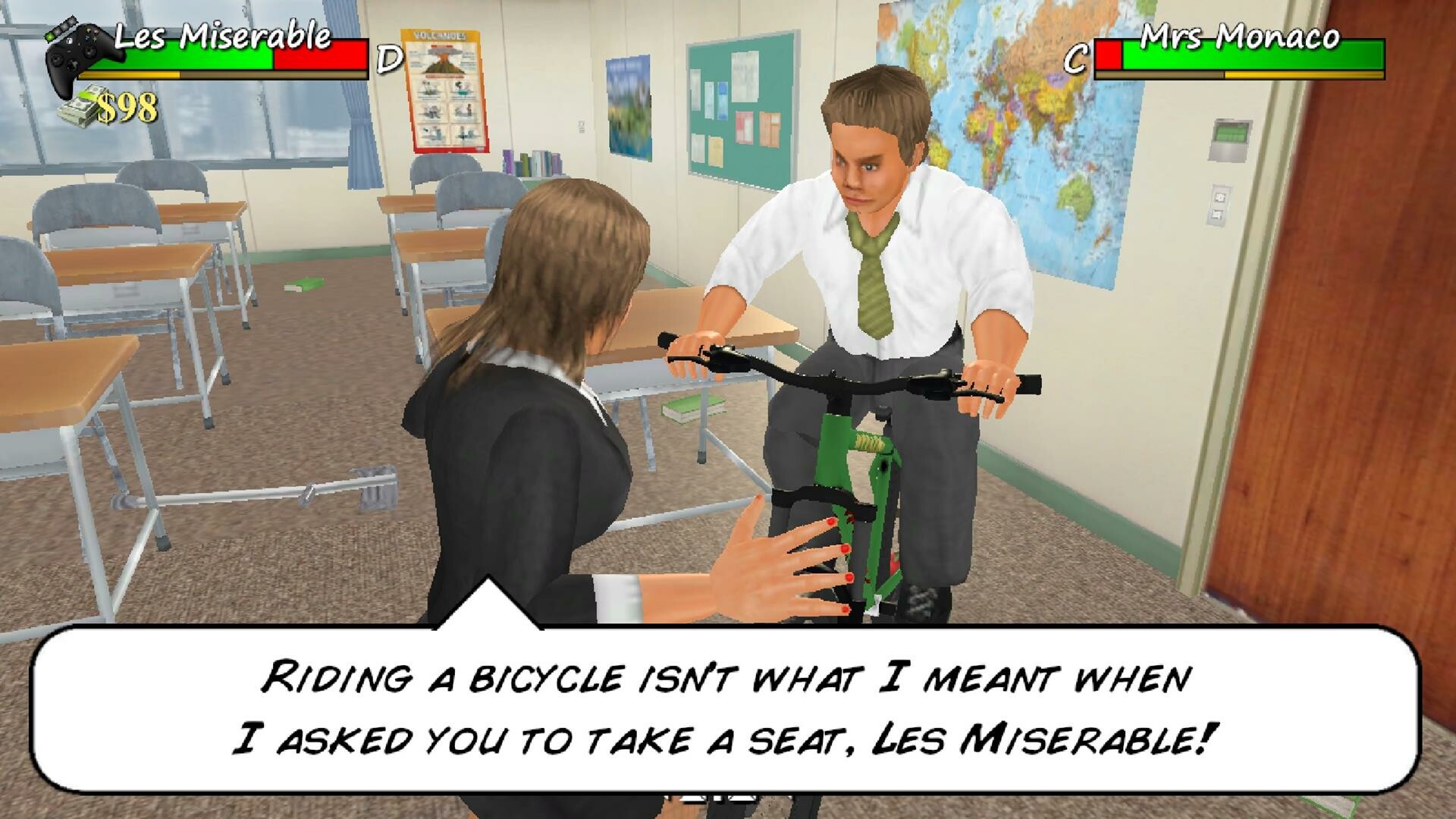 老派校園遊戲畫面