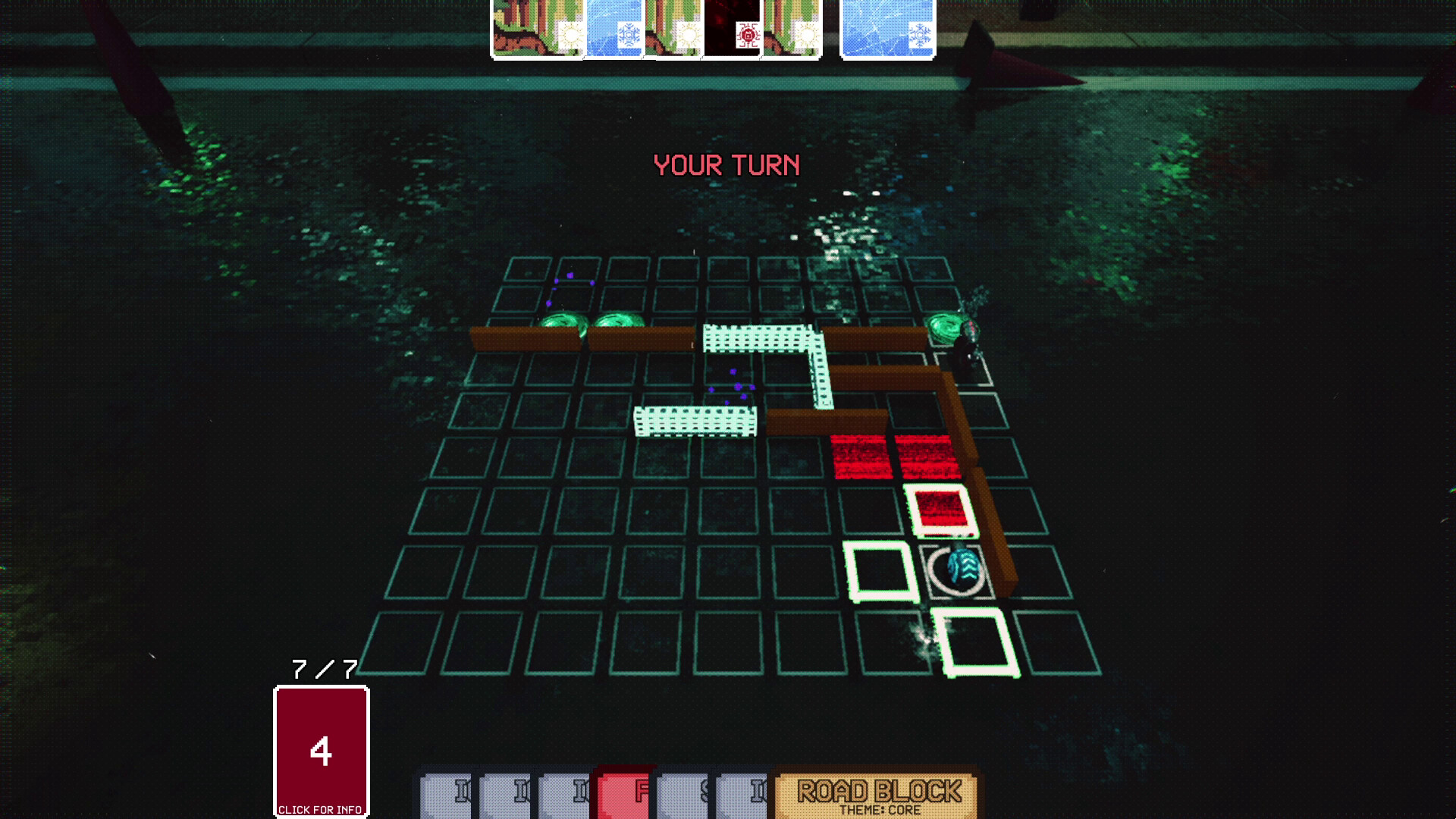 遊戲中的牌組構築界面，玩家可以在這裡查看和選擇卡牌。