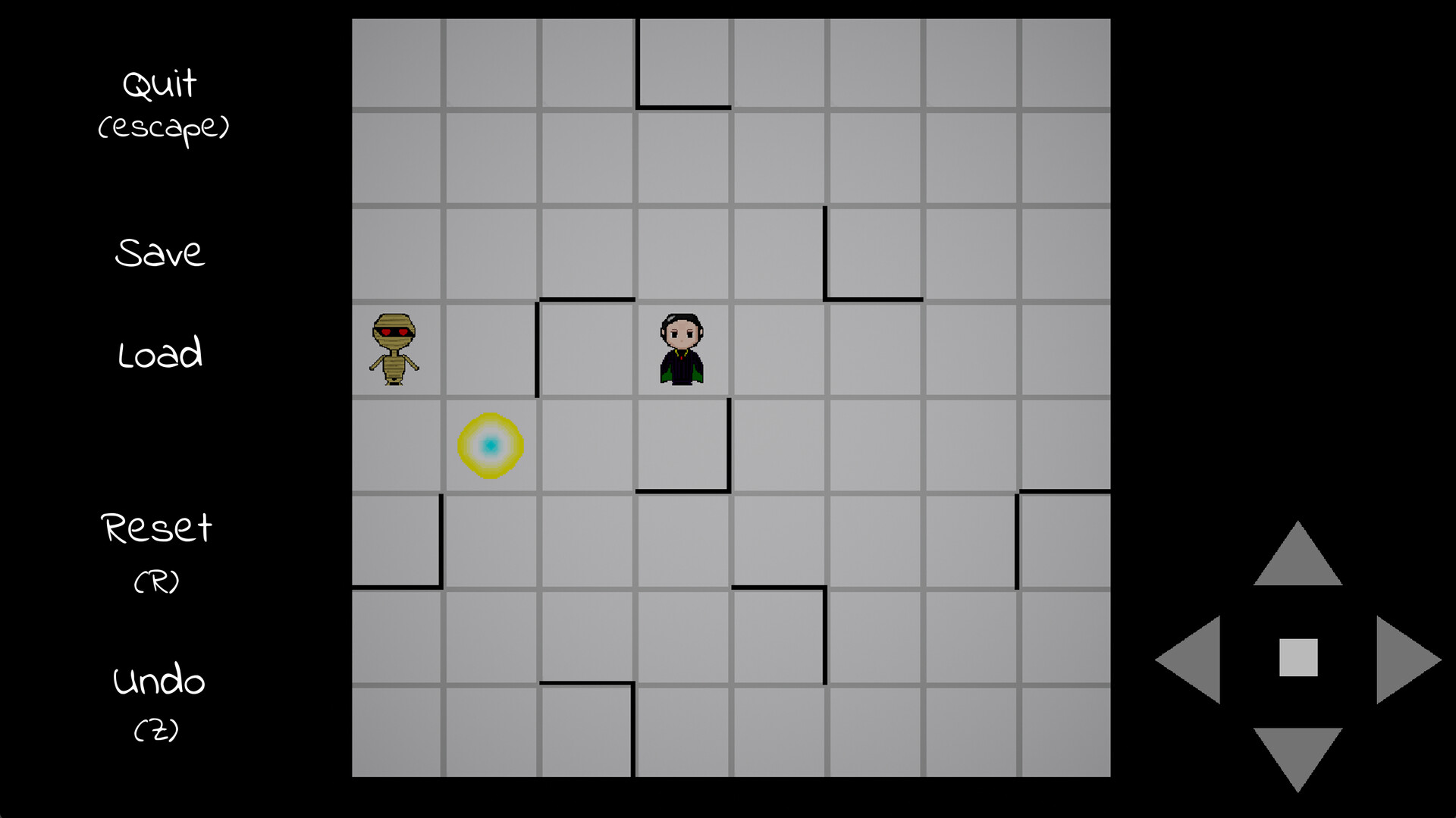 遊戲中的一個謎題場景，需要玩家思考如何到達出口。