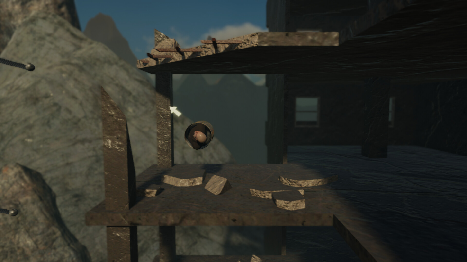 從高處俯瞰，可以看到之前艱難攀登的路徑。