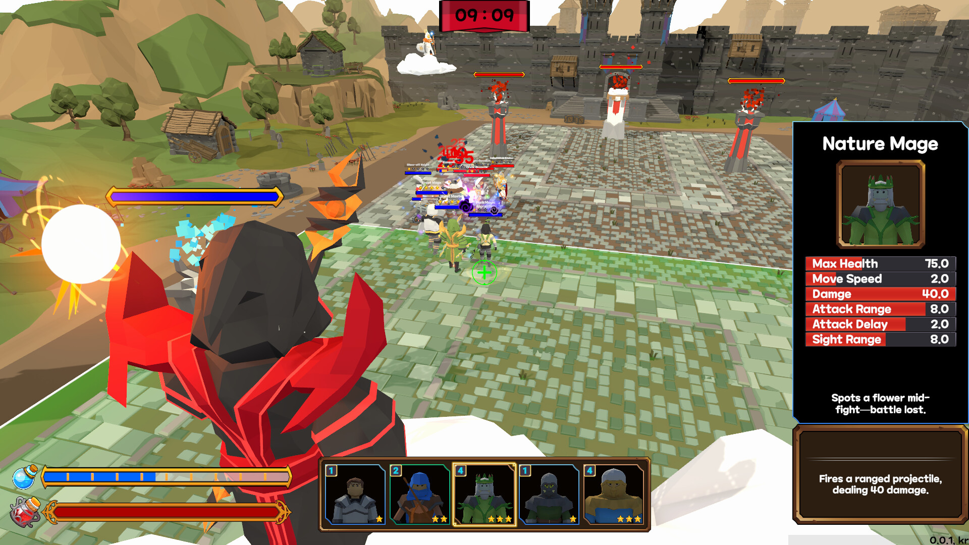 遊戲中的牌組構築與戰鬥準備畫面。