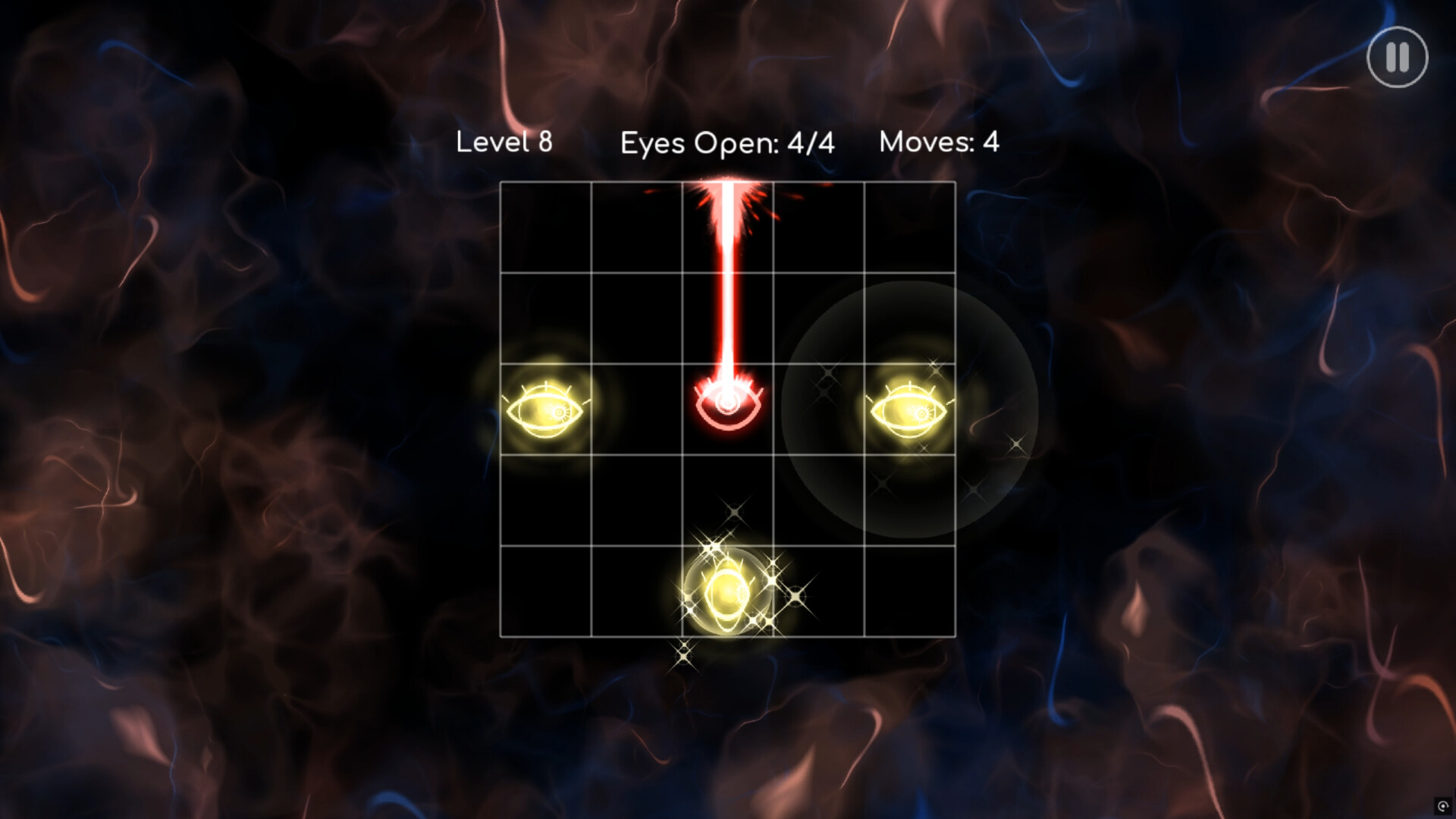 遊戲中利用雷射和導向器解謎的場景