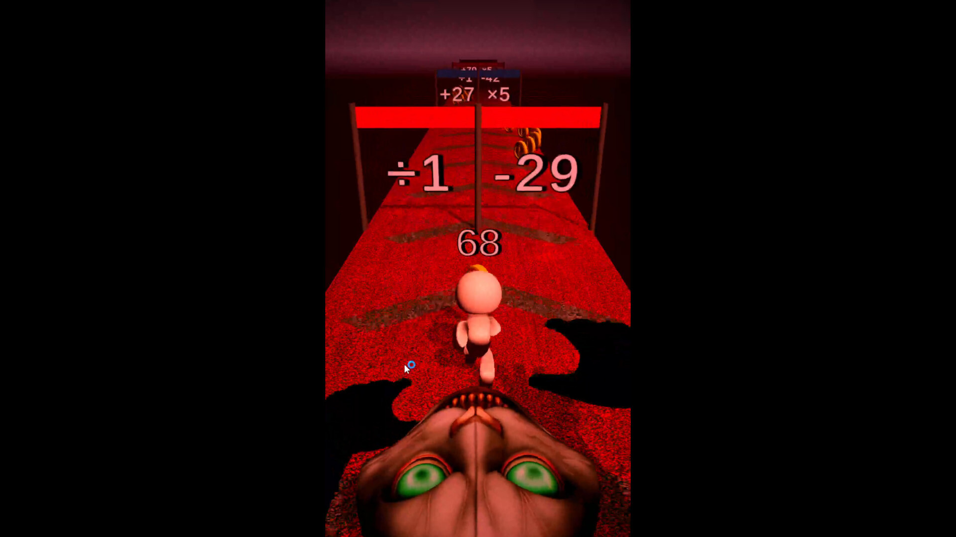 一個巨大的、發光的球體出現在賽道遠方，充滿神秘感