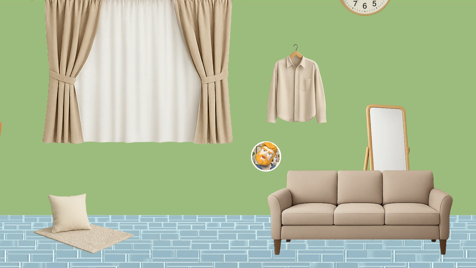 遊戲的主角是一個造型滑稽的球狀物，需要在充滿挑戰的平台間跳躍。