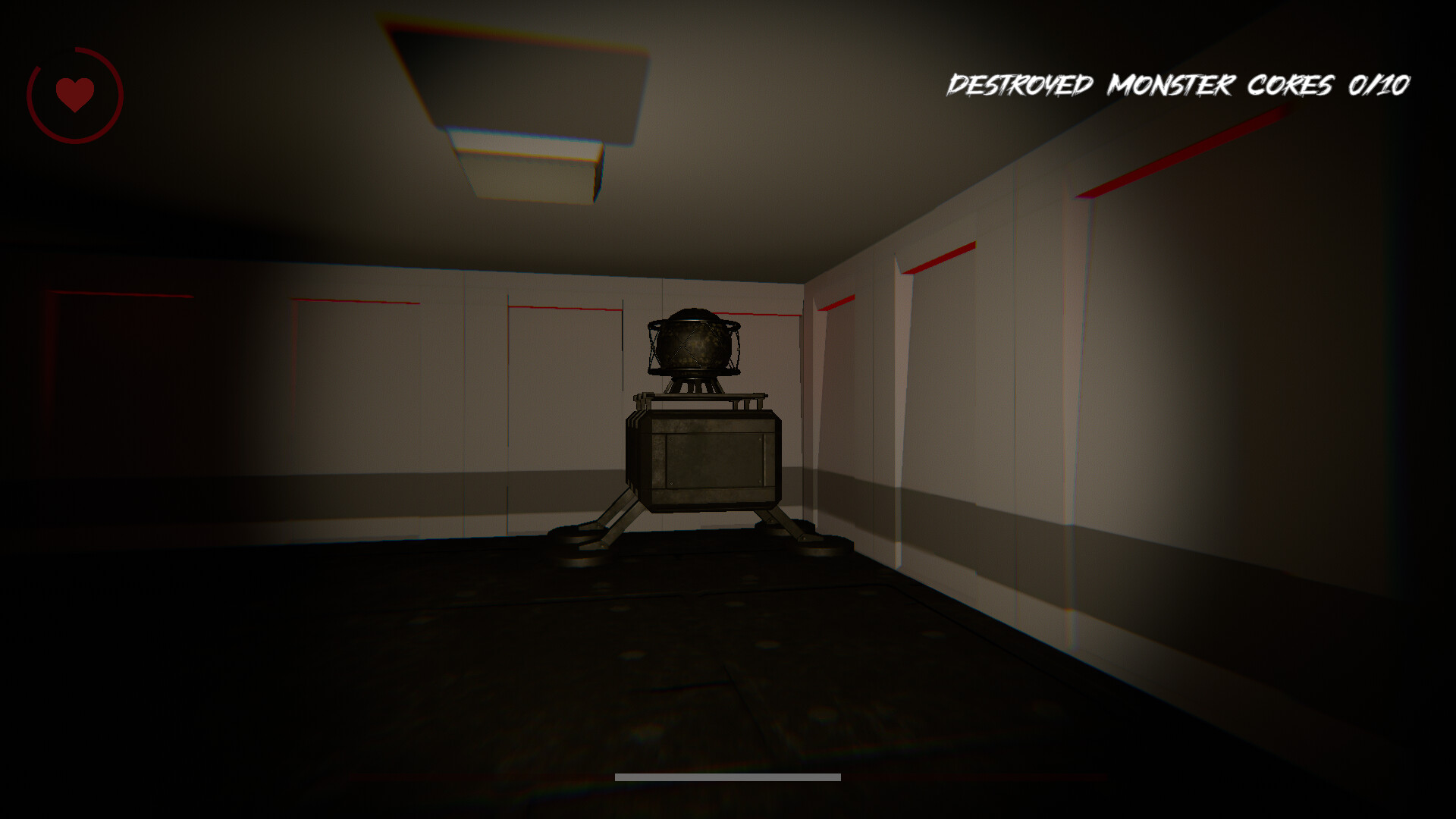 一隻恐怖的怪物在走廊中巡邏，身影令人不寒而慄