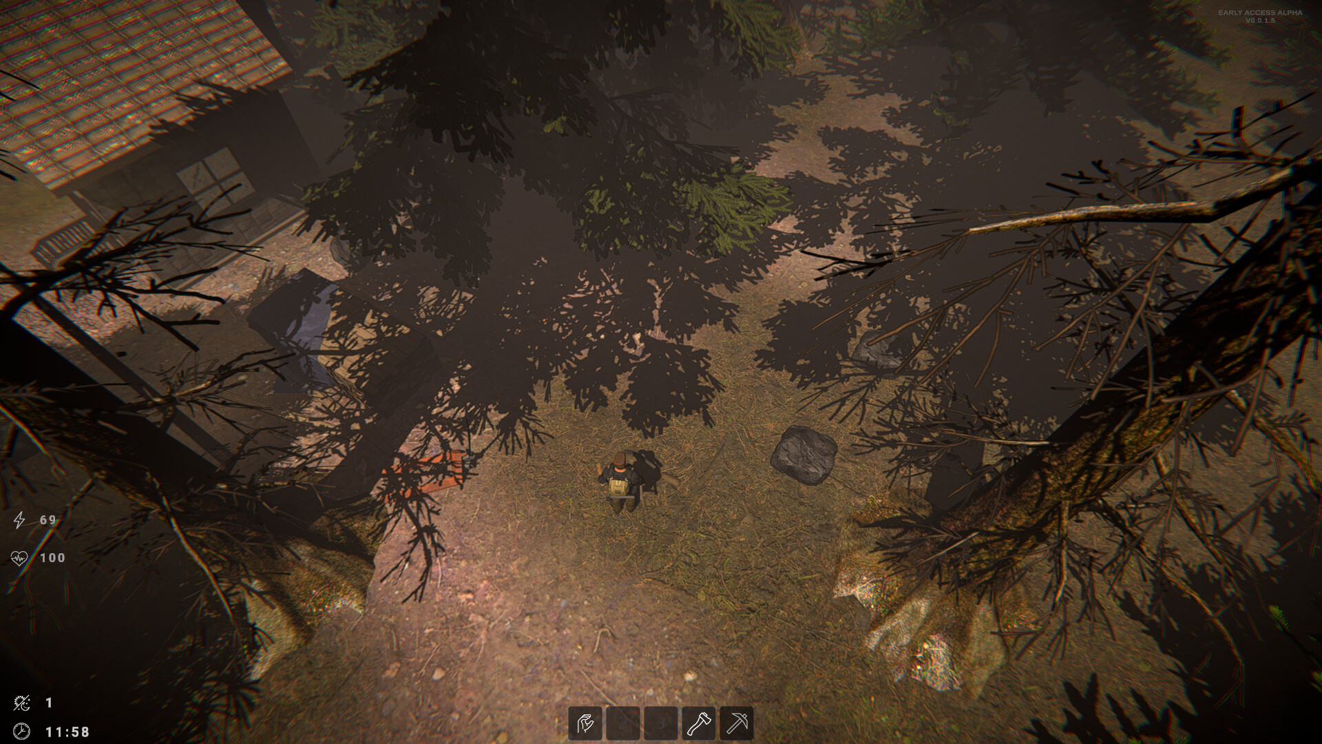 在廢墟中尋找可用物資