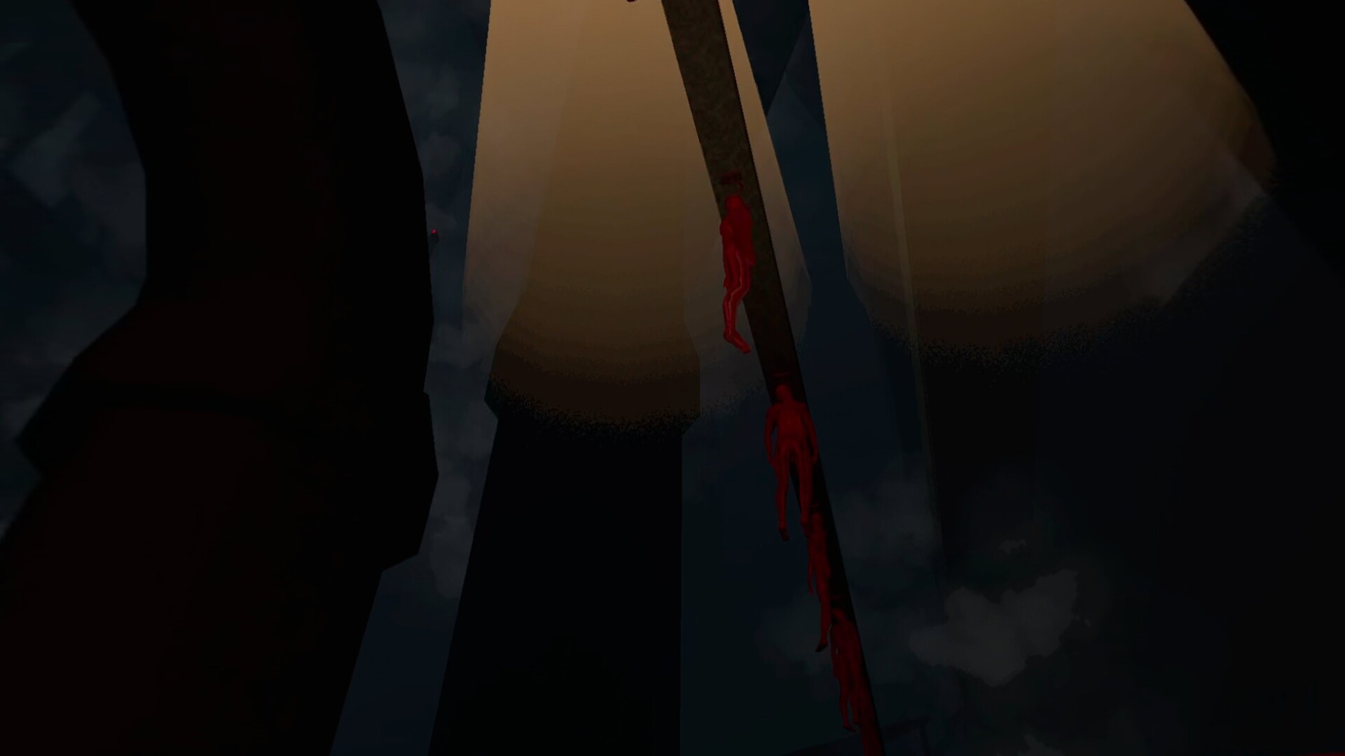 玩家在巨大的管道和金屬結構中向上攀爬