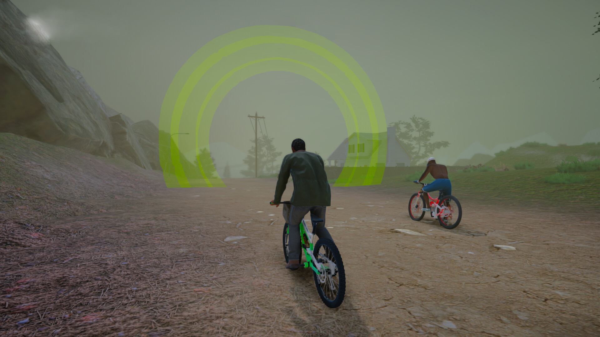 玩家駕駛著一輛藍色跑車在城市的街道上飛馳。