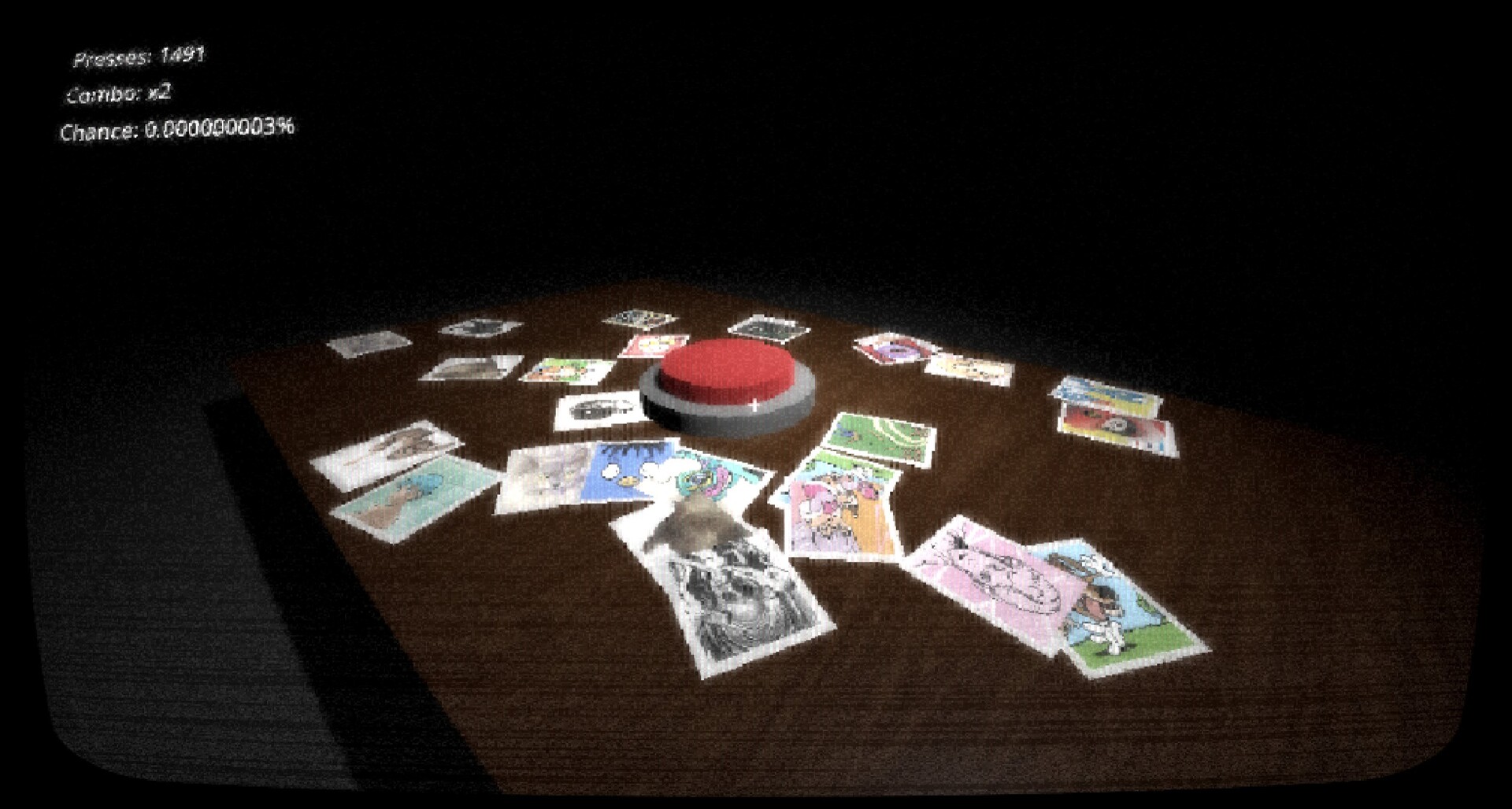 遊戲的介面截圖,顯示了極簡的UI設計