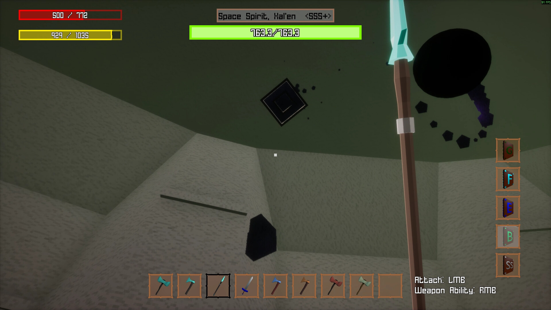 角色站在一個懸崖邊,遠眺著塔內的壯麗景觀。