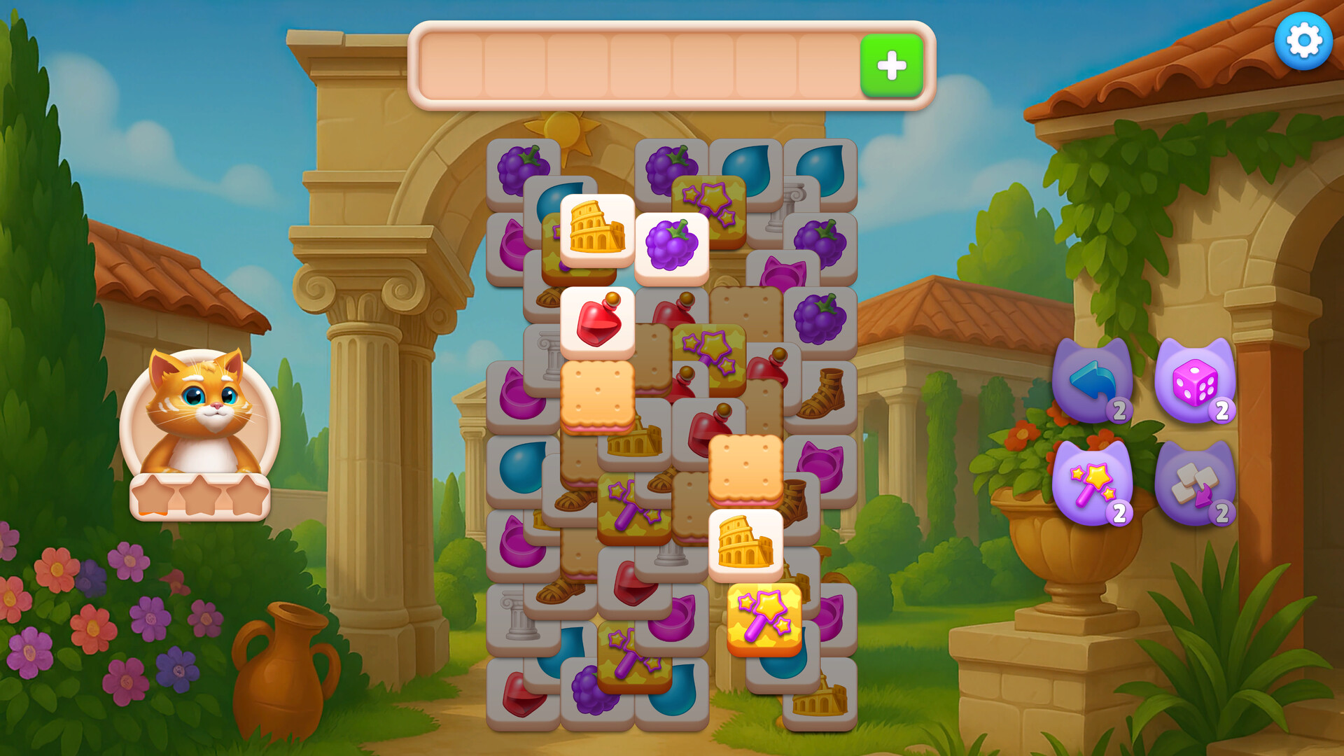 一個正在建設中的羅馬場景,融合了建築與自然景觀。