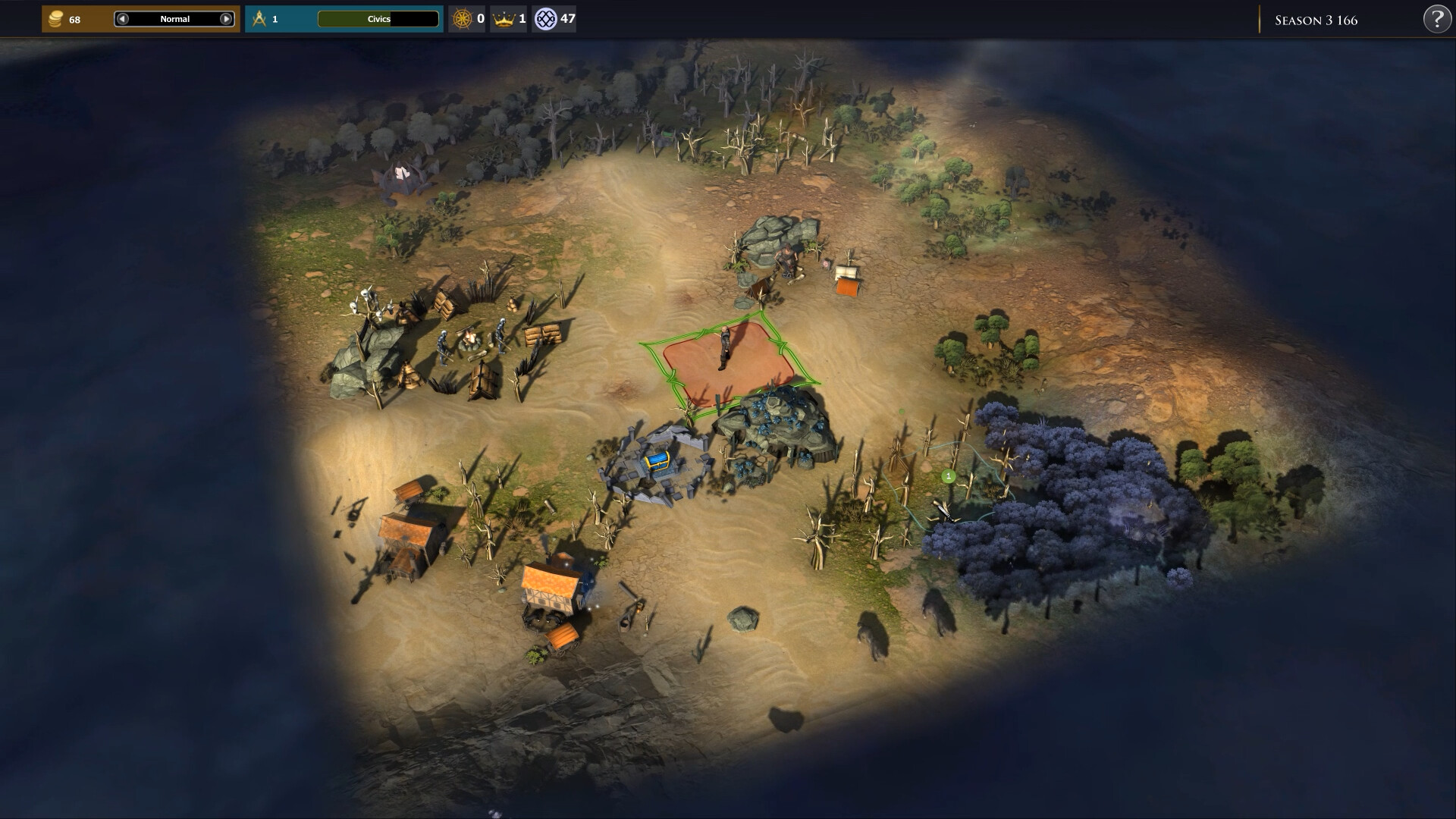 一位女性英雄角色站在魔法光芒中