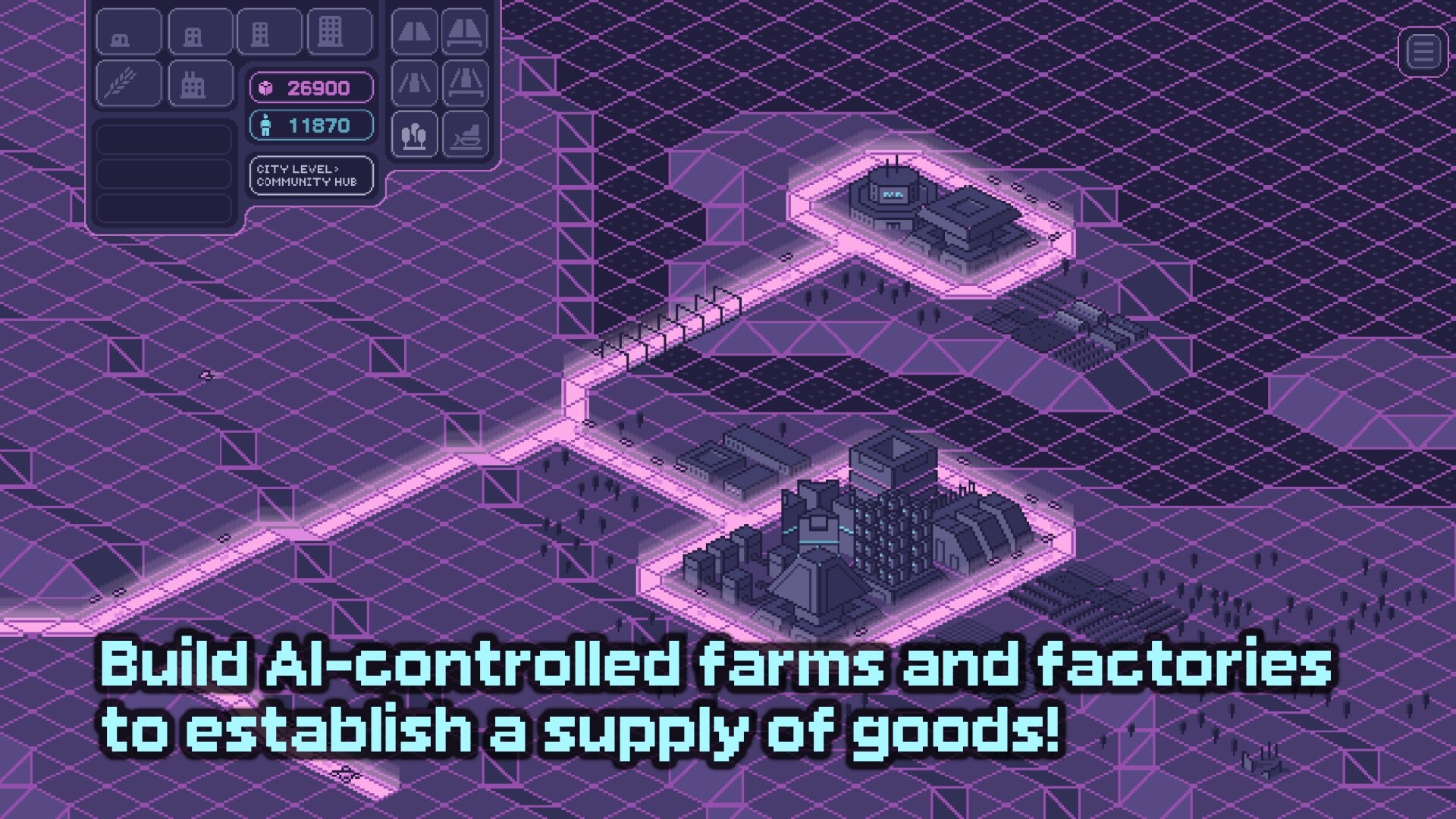 遊戲中充滿霓虹燈光的夜景，展現了其獨特的賽博龐克美學。