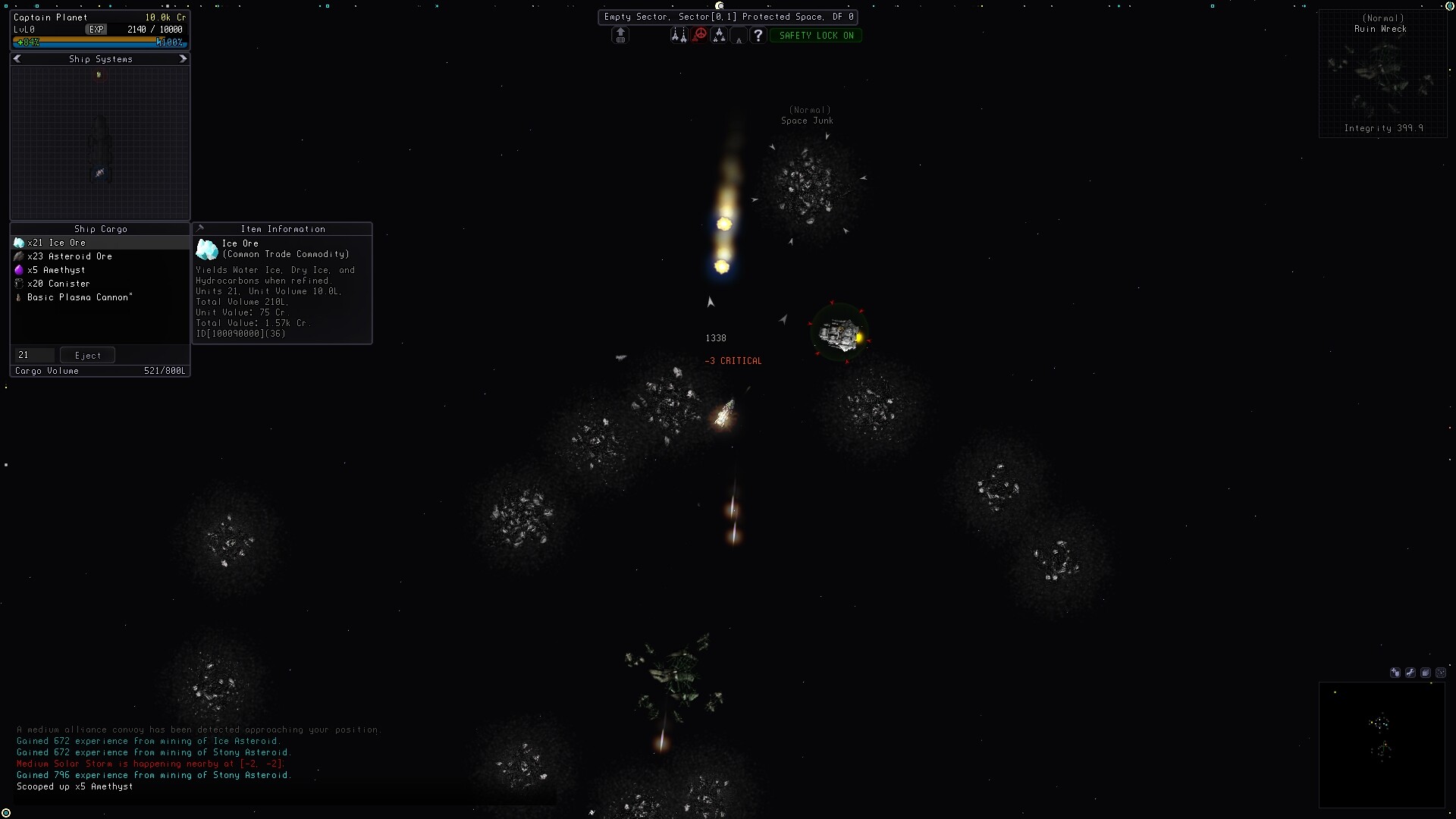 遊戲截圖，展示了太空站的內部介面或外部結構