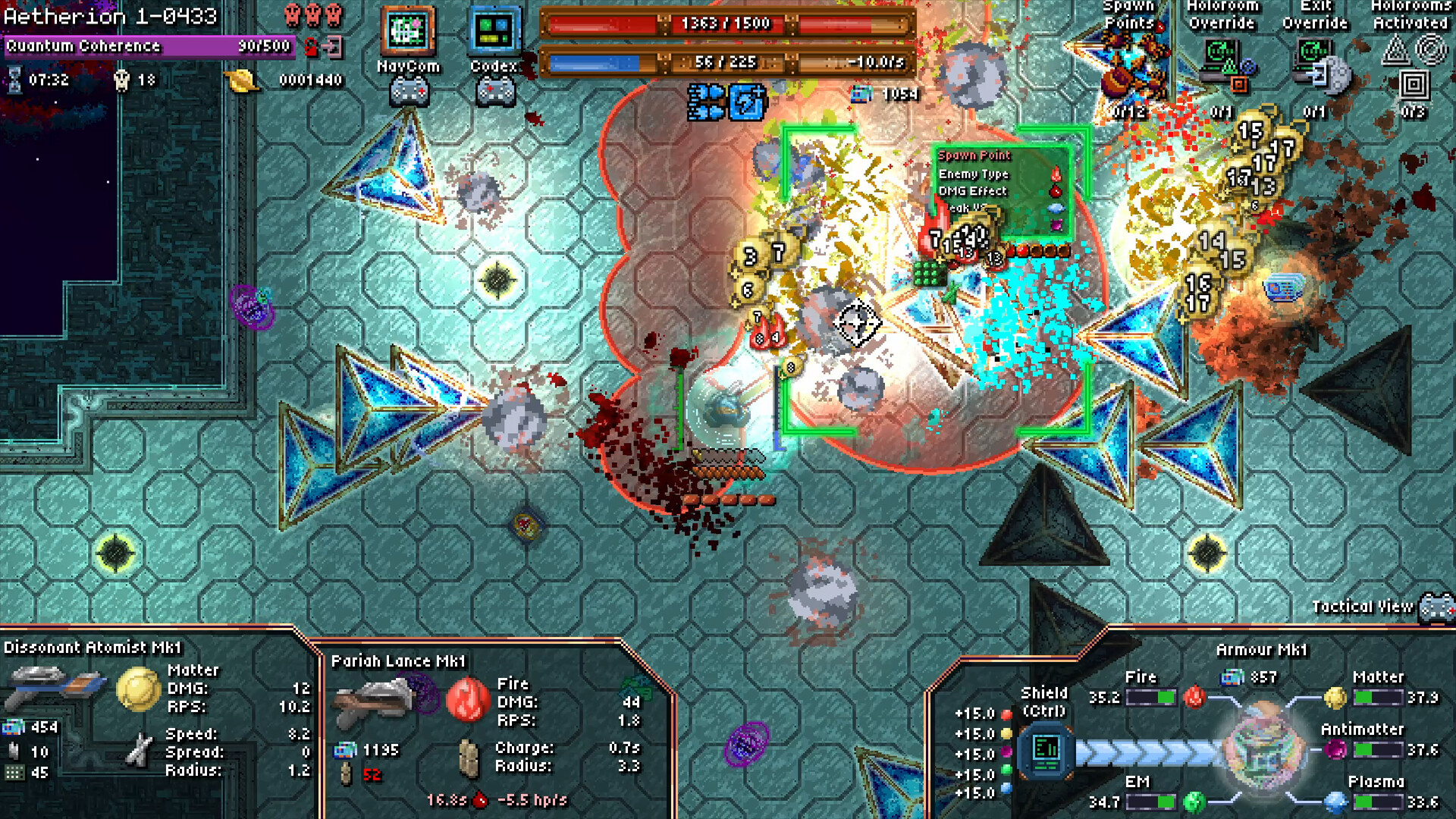 遊戲中充滿敵人的戰鬥場景