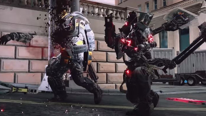 耶利哥市的街道場景，充滿廢土與賽博龐克風格