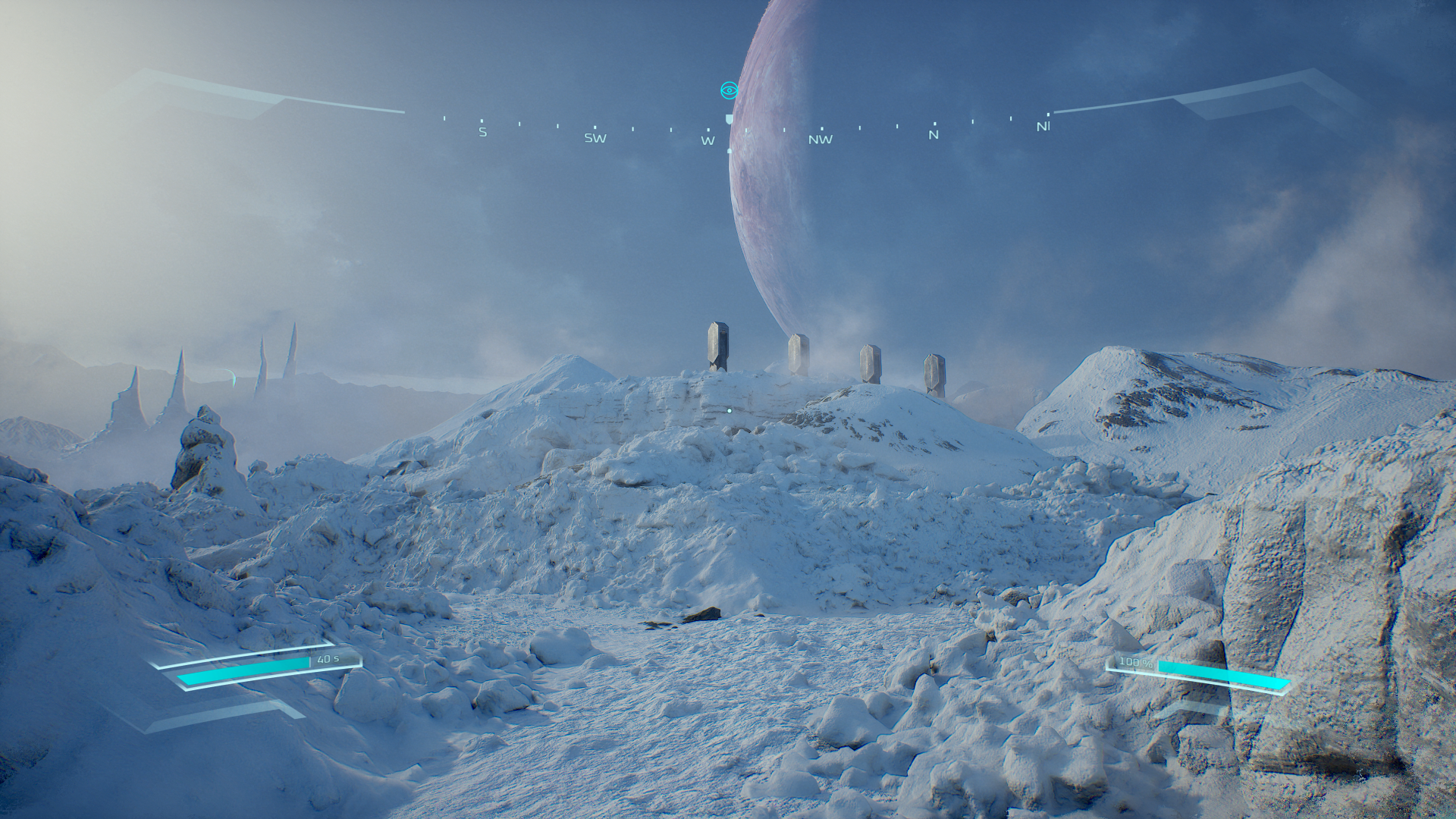 遊戲中的雪地場景