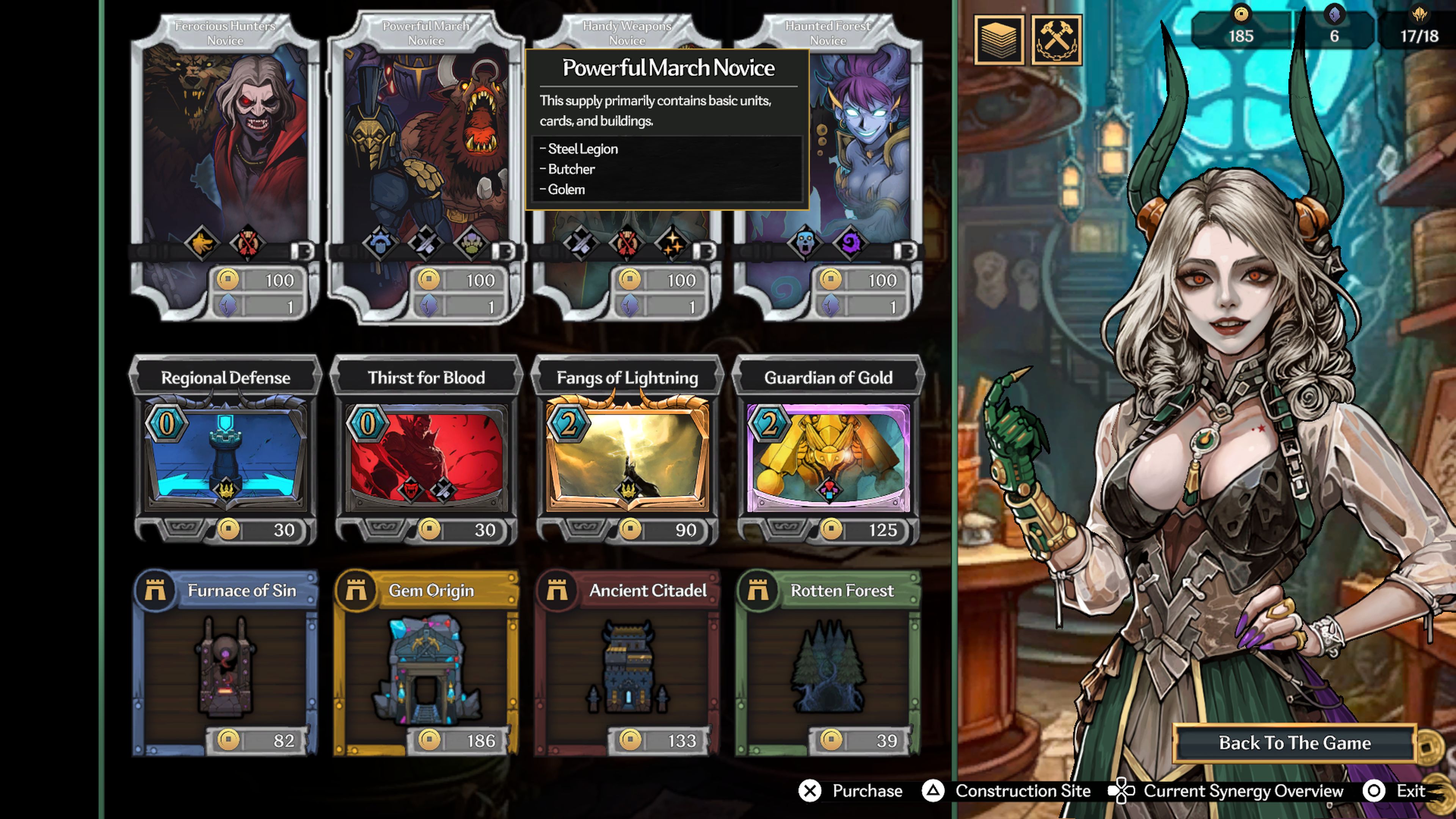 Vambrace: Dungeon Monarch 遊戲介面與卡牌