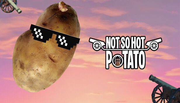 遊戲的宣傳圖，生動地描繪了馬鈴薯在空中的動態感，預示著遊戲核心玩法的樂趣。