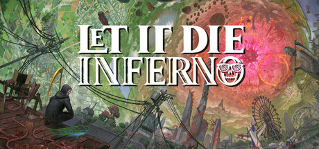 《LET IT DIE: INFERNO》遊戲主視覺圖，展現了狂野的廢土風格與硬派動作元素。