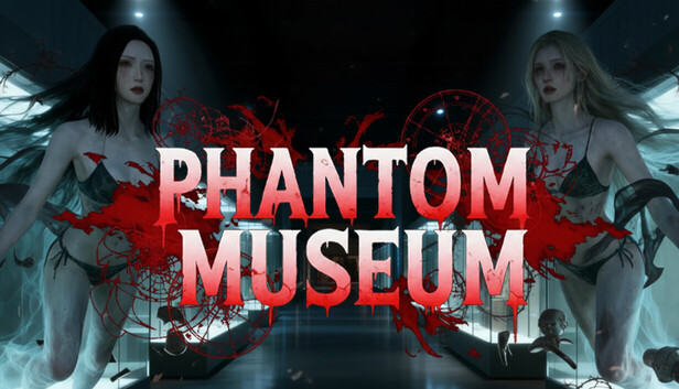 《女鬼別追我》(Phantom Museum)宣傳圖,展示了遊戲的核心藝術風格與神秘感。