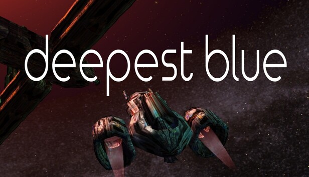 《Deepest Blue》遊戲主視覺圖,展現了深空探索與戰鬥的科幻氛圍。