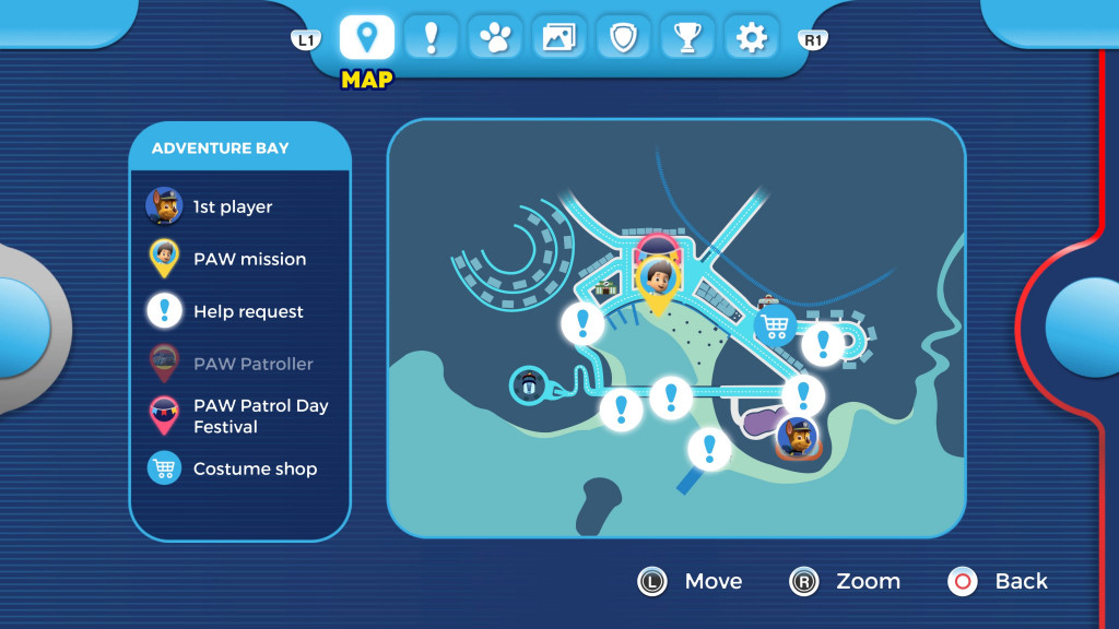 簡單易懂的遊戲地圖介面