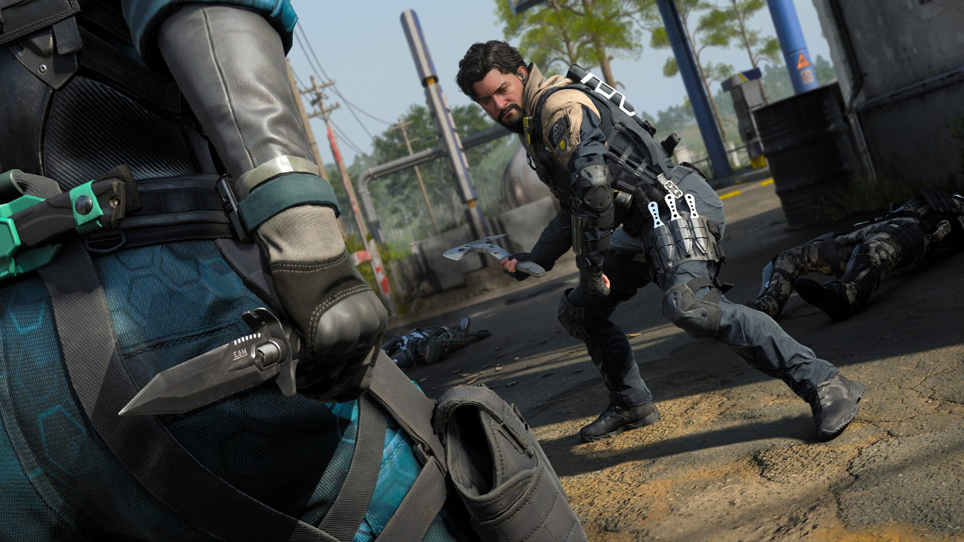 遊戲中的殭屍模式場景，充滿詭異氣氛