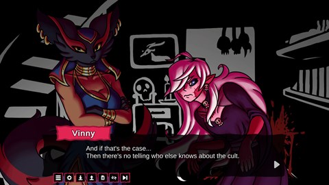 遊戲截圖：角色特寫，展示了精細的 2D 美術風格與表情細節。