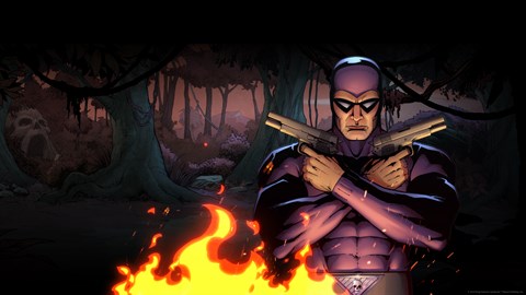 The Phantom 遊戲主視覺圖,展現經典美漫風格的英雄氣概。