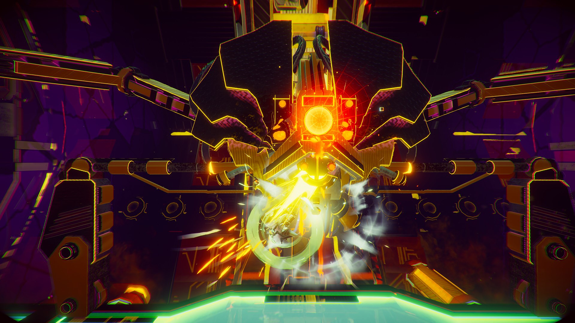 遊戲中的晶片升級介面，展示了類似拼圖的自定義系統。