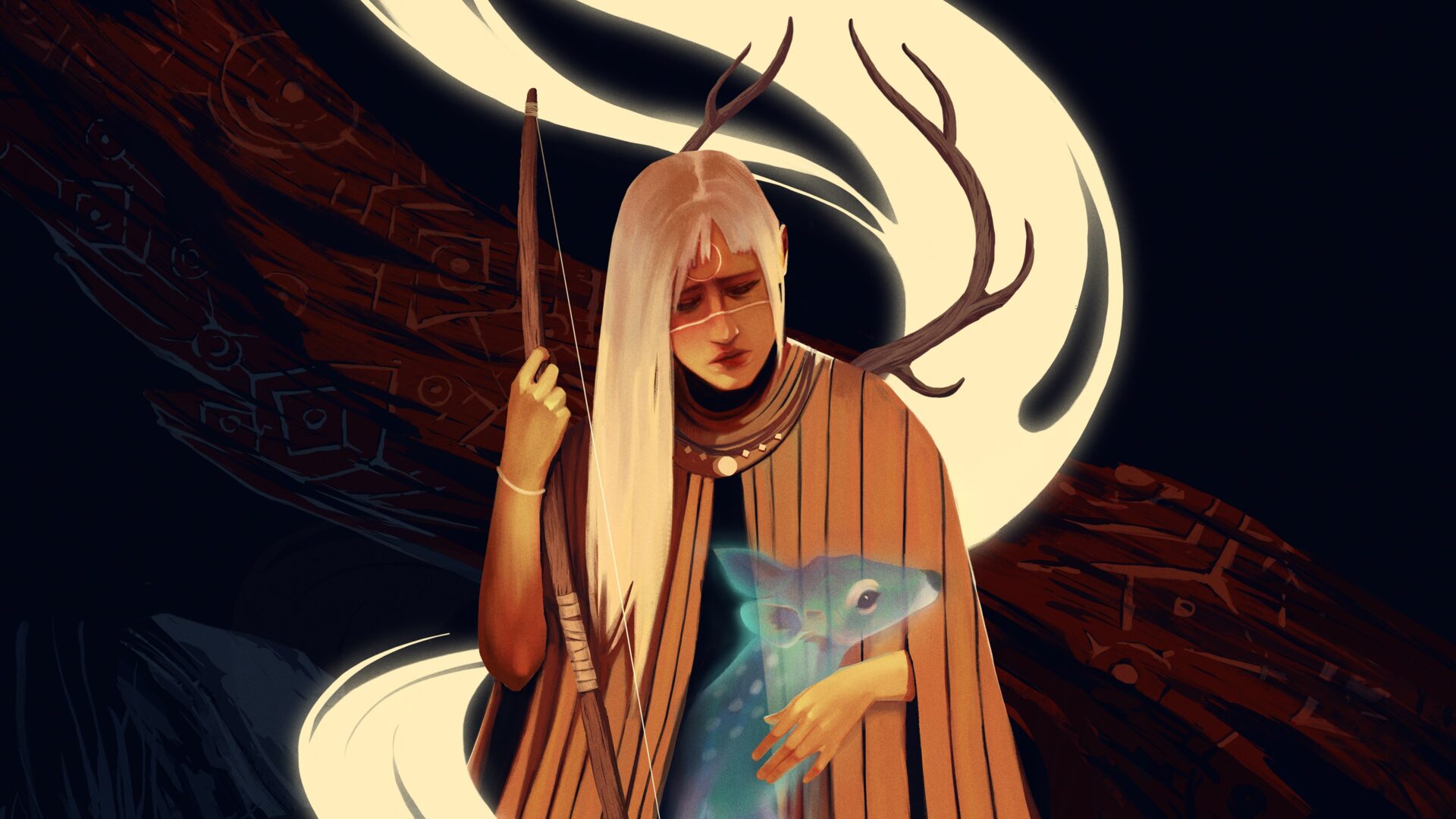 《死亡呼嘯》(Death Howl) 遊戲主視覺圖，展現了主角 Ro 在神祕靈界面對未知的挑戰。