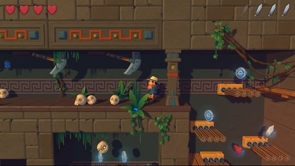 遊戲截圖：充滿挑戰的機關與敵人