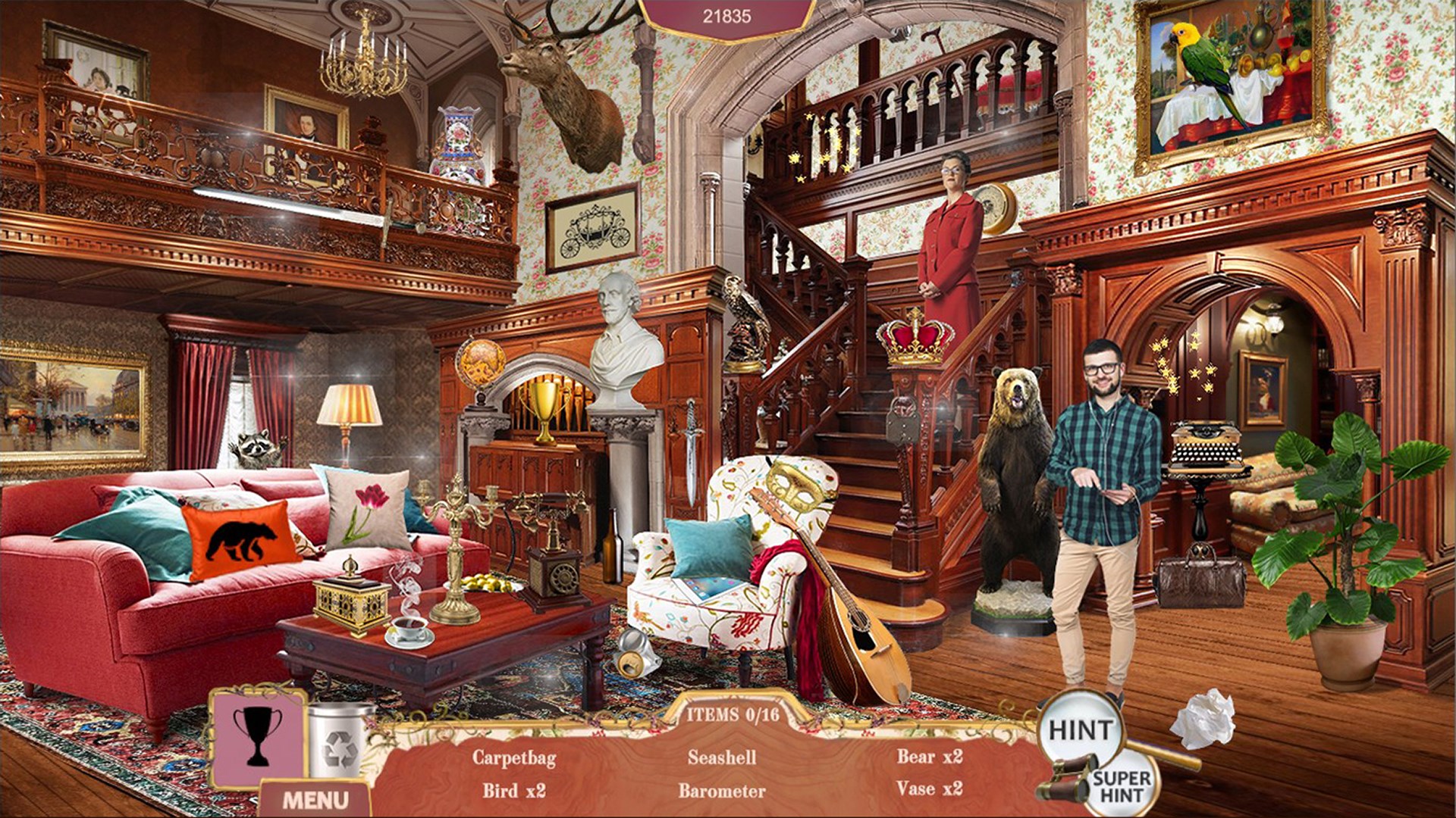 遊戲中精美的歐洲城市街道場景,玩家需在其中尋找隱藏物品。