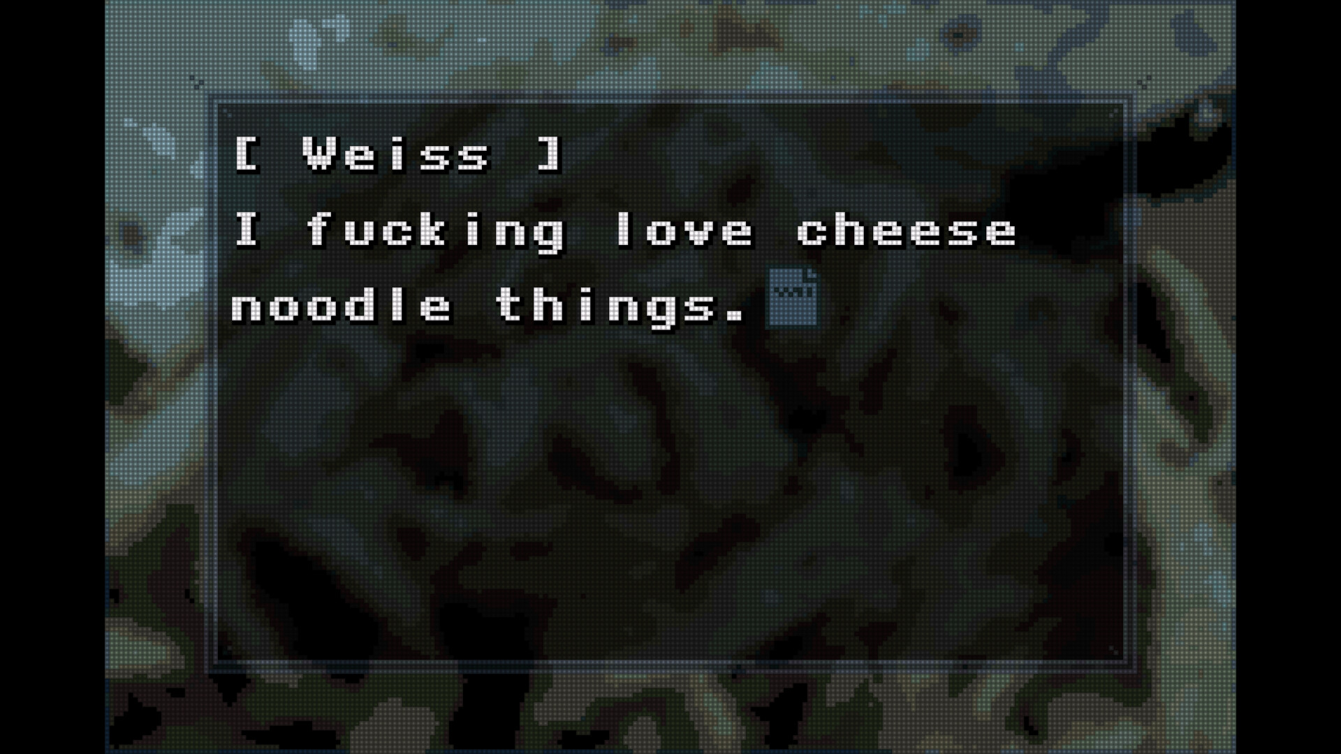 充滿意境的雪地場景，角色在風雪中前行