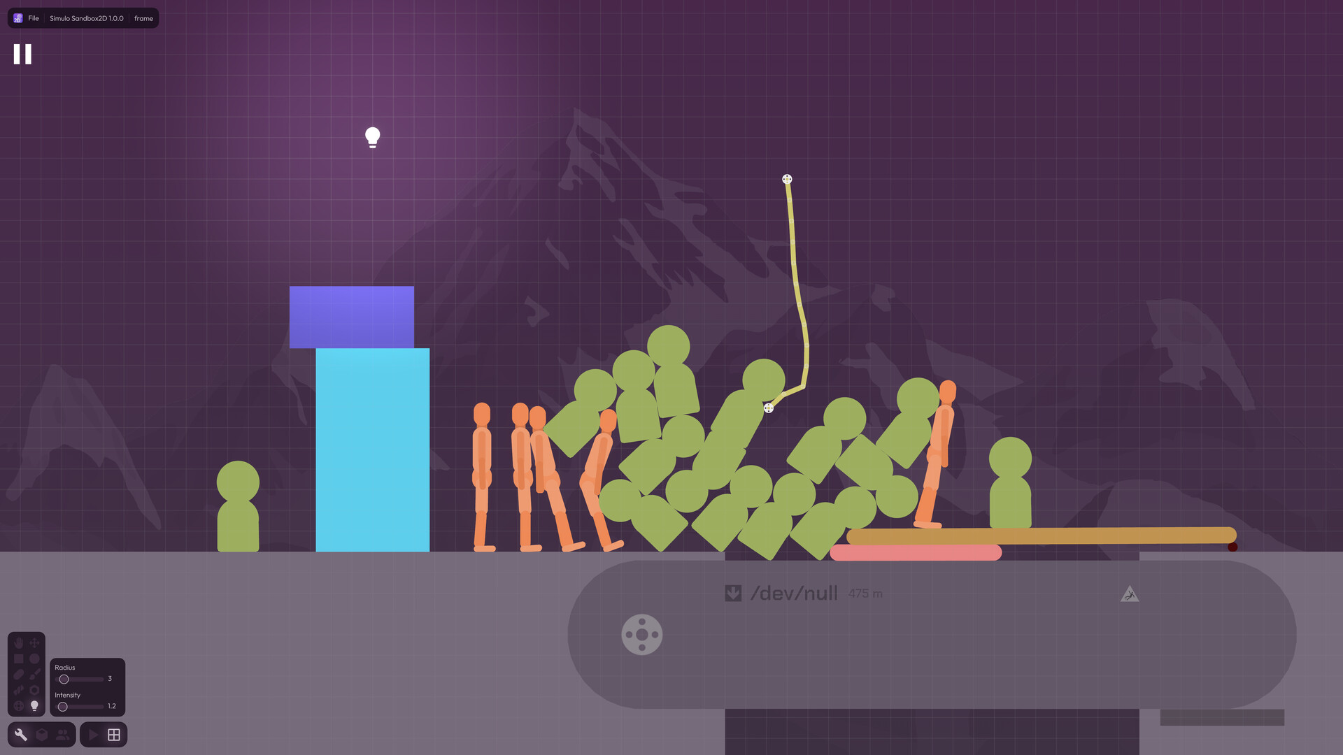 多重物理物件堆疊測試