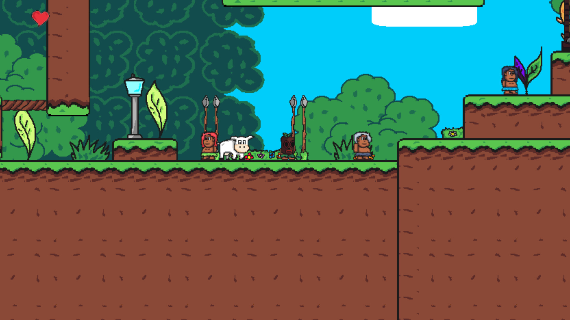 展示主角在不同地形間跳躍移動的平台動作玩法