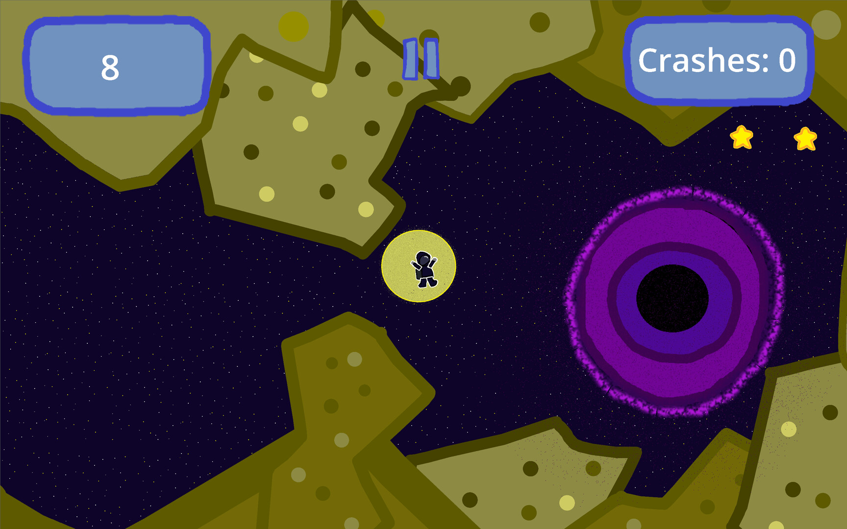 遊戲截圖展示了複雜的機械結構障礙，增加了通關的難度。