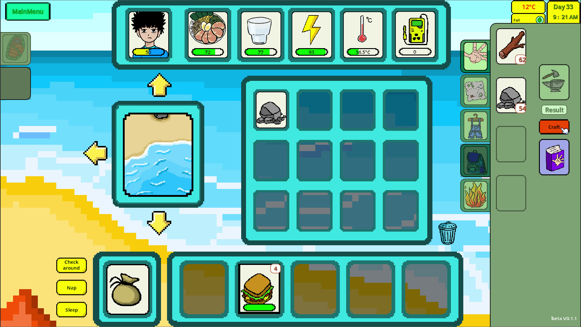 展示遊戲中豐富的製作配方與物品欄位