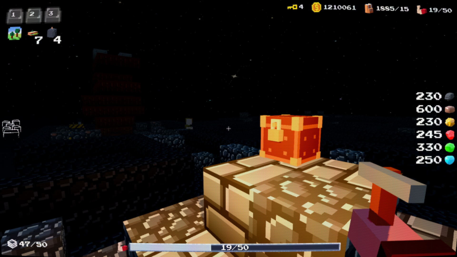 地面基地場景,玩家可以在此進行整備與升級。