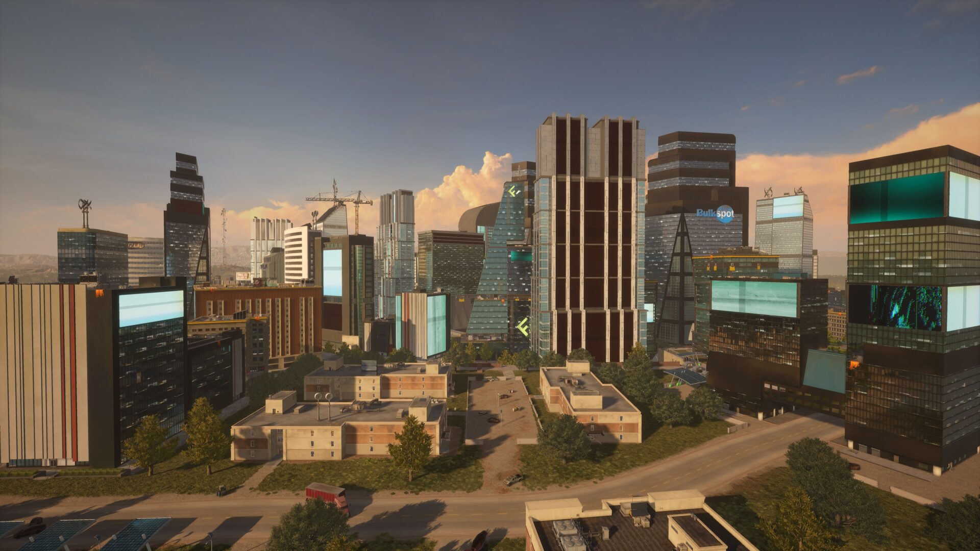 玩家在夕陽下準備進行戰鬥