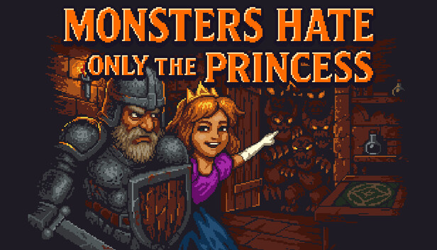 遊戲宣傳圖,展示了公主與守護者面對怪物大軍的場景